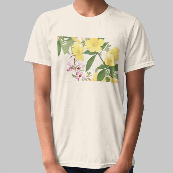 Vintage Clarkia & Allamanda Flower Tee - Picture 2 of 5